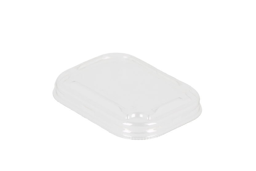 Deksel PET rechthoekig 108mm transparant (tbv kraft bakjes)
