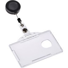 Porte-badge, ouvert, avec enrouleur, 54 x 85 mm