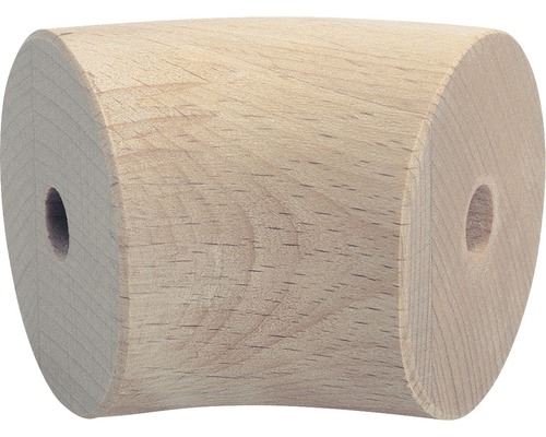 Leuningbocht, beukenhout, 2 x geboord 45° Ø 52 mm