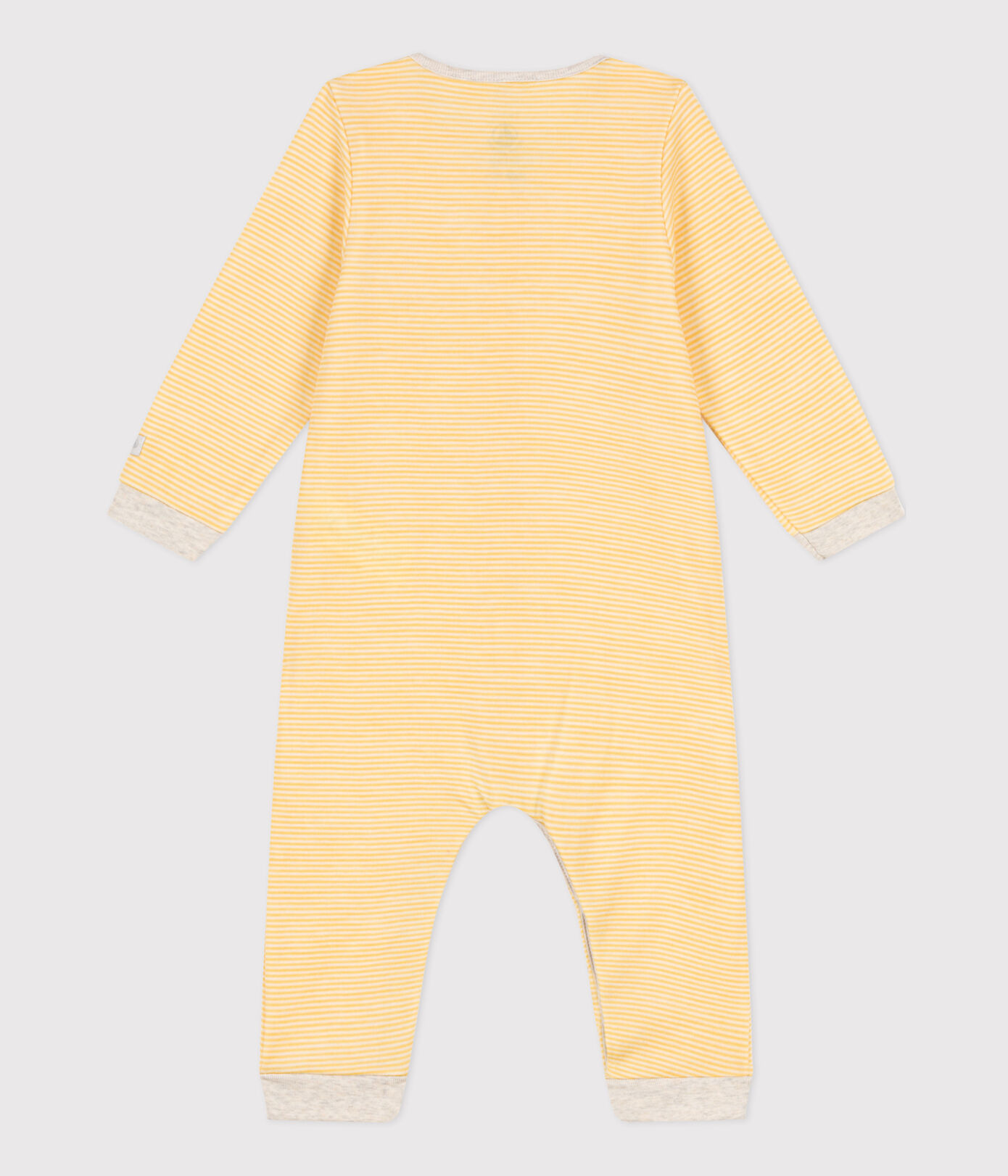 Combinaison longue rayée bébé en laine et coton biologique