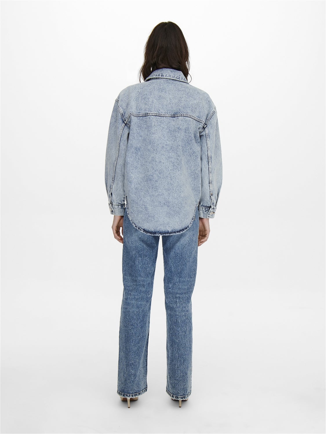 ONLEVER Jeanshemd Light Blue Denim