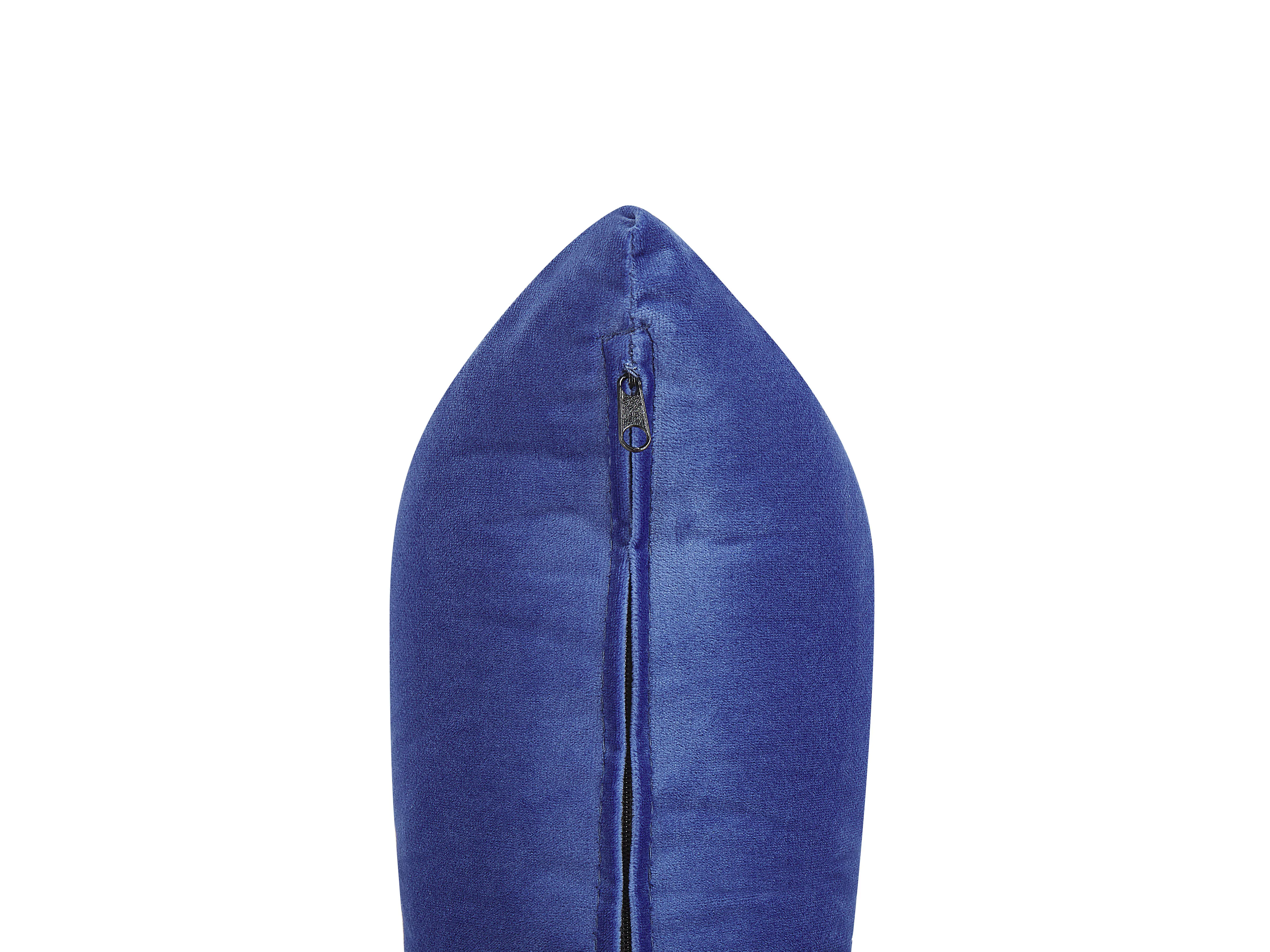 Eenpersoons slaapbank VESTFOLD Fluweel Marineblauw