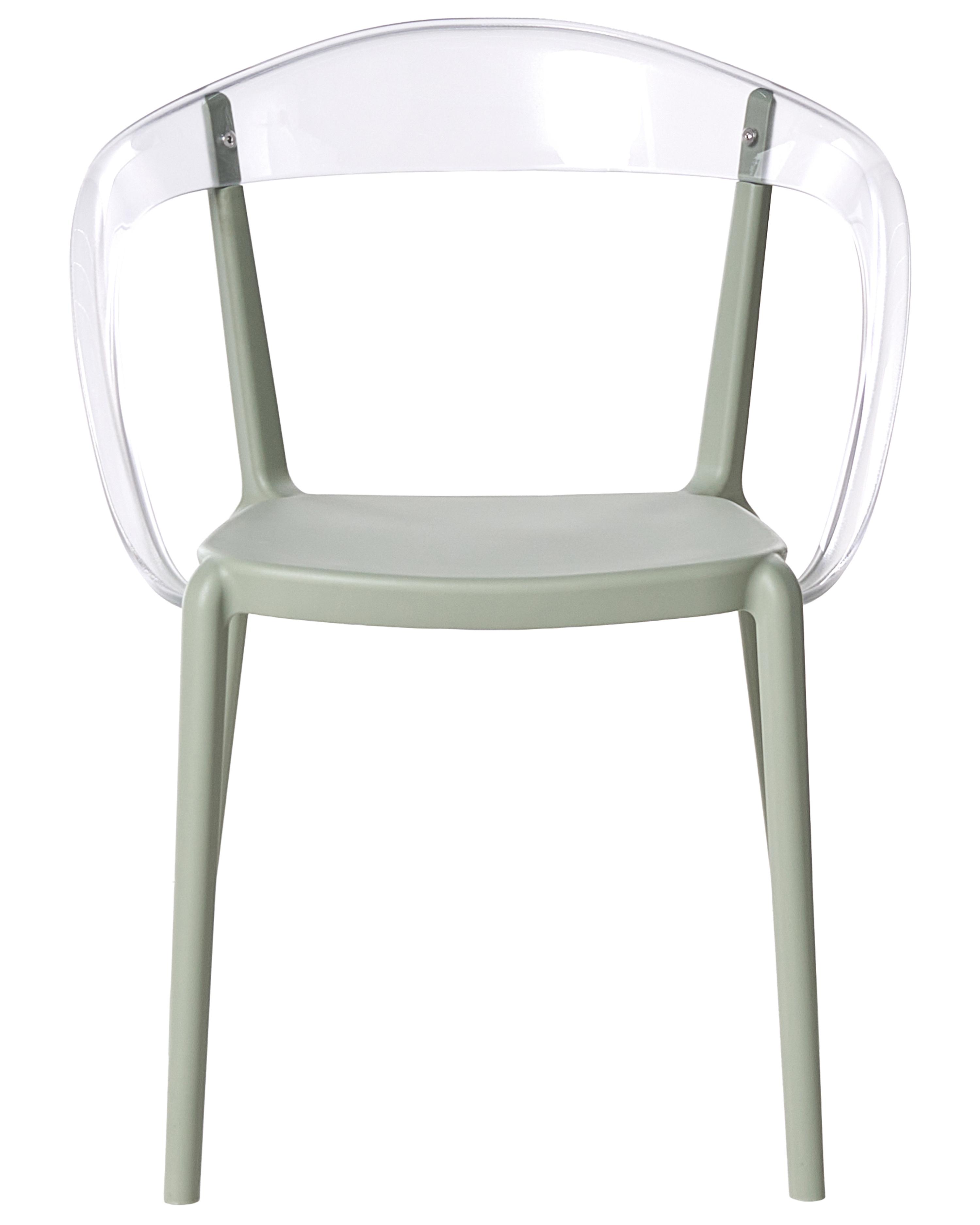 Set van 4 tuinstoelen MALEVIZI stapelbaar Lichtgroen