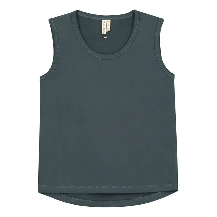 Gray Label Top Tank Coton Bio | Bleu gris