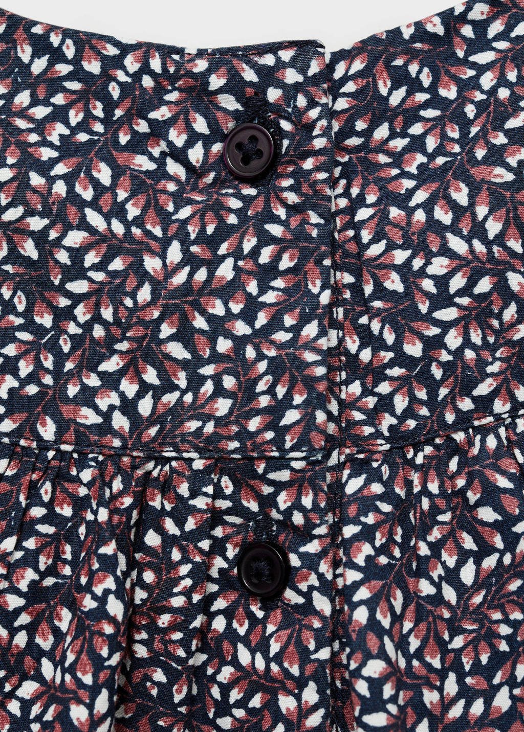 Mango Kids newborn baby jurk met bloomer donkerblauw/bordeaux