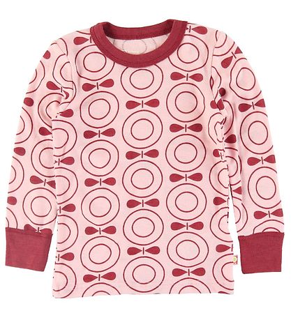 Katvig Pullover - Wolle - Pink m. Äpfeln