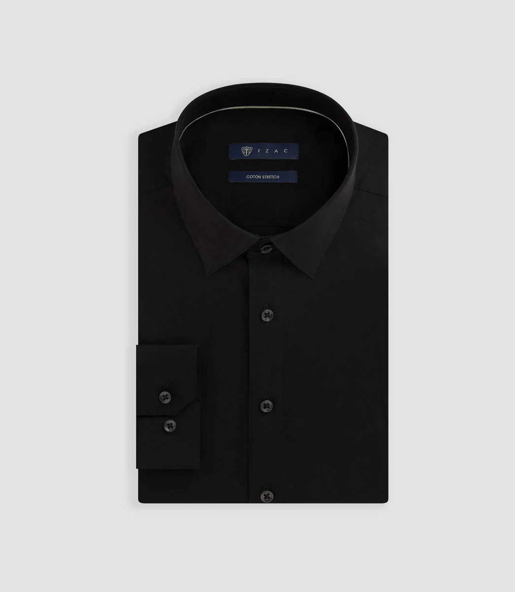 Chemise slim noir MALTE