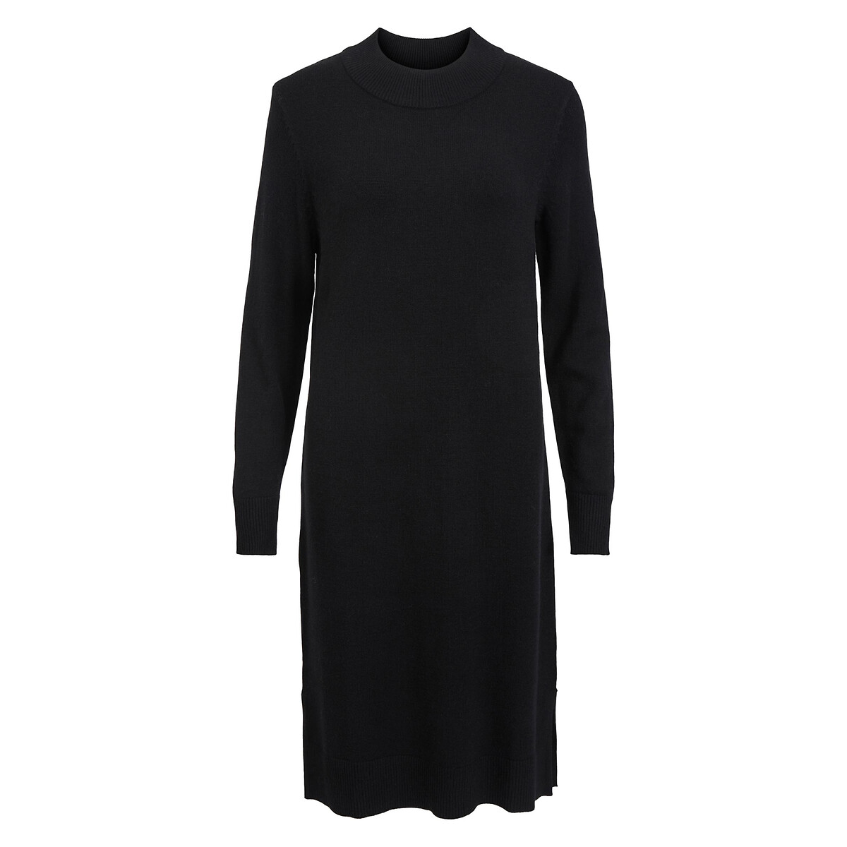 VILA<br>Vestido de malha midi, em tricô fino, com gola alta