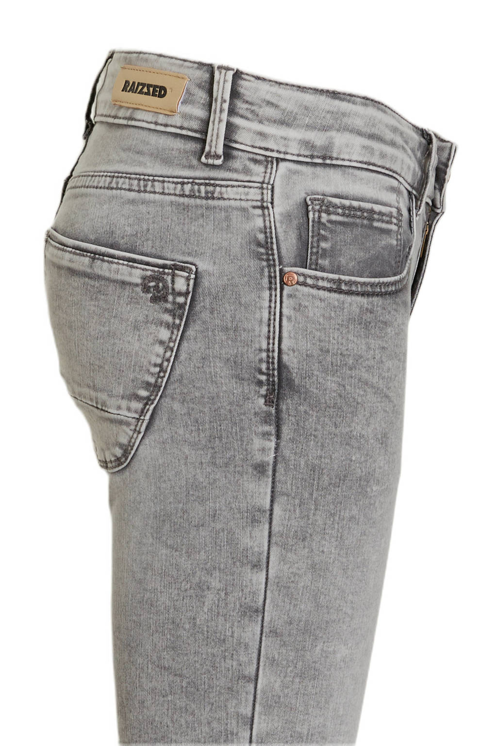 high waist super skinny jeans Chelsea light grey stone