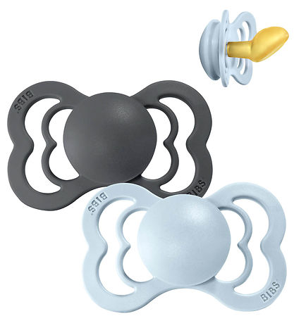 Bibs Couture Schnuller - 2er-Pack - Gr. 2 - Naturgummi - Iron/Ba