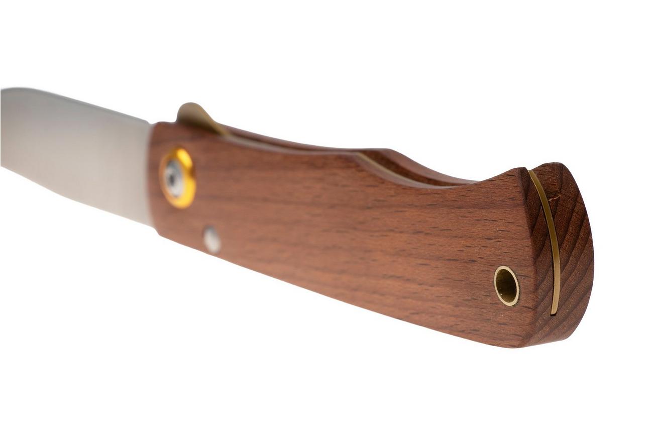 Böker Plus Rusticus Medium 01BP0041, Satin 420 Stainless Steel, Brown Wood zakmes