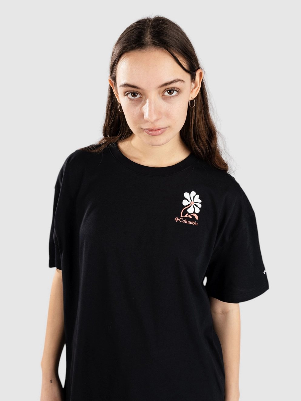 Columbia Rolling Bend Graphic Oversized T-Shirt black/floral fun