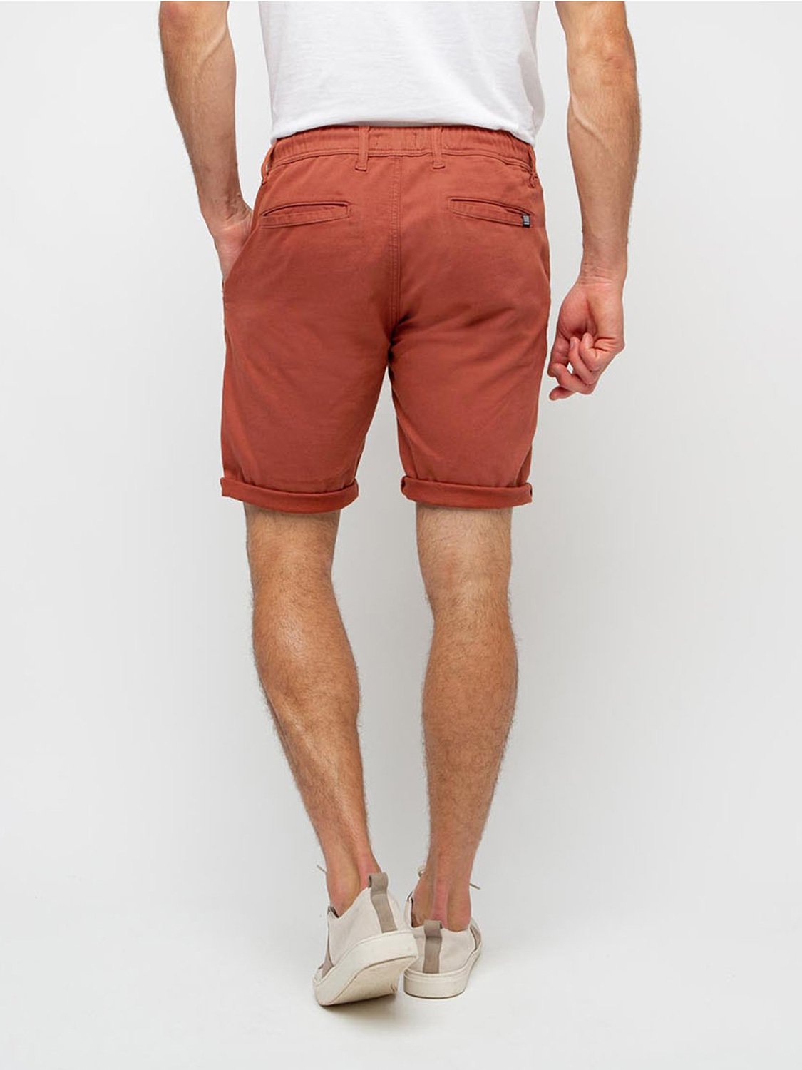 Short Homme Ceinture Elastiquée Orange