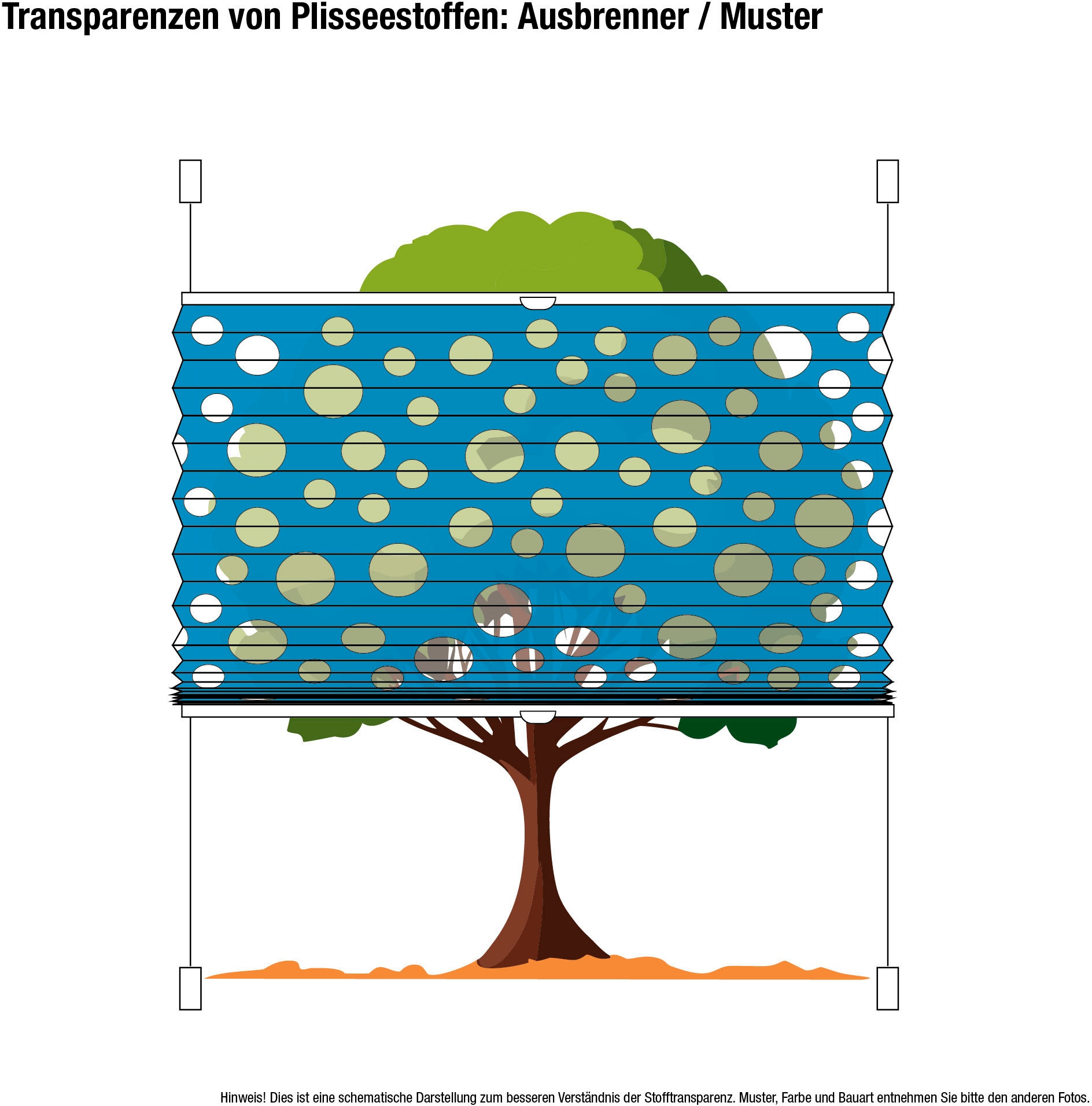 GARESA Plissee »Ausbrenner Streifen« Lichtschutz ohne Bohren verspannt einfache Montage, halbtransparent