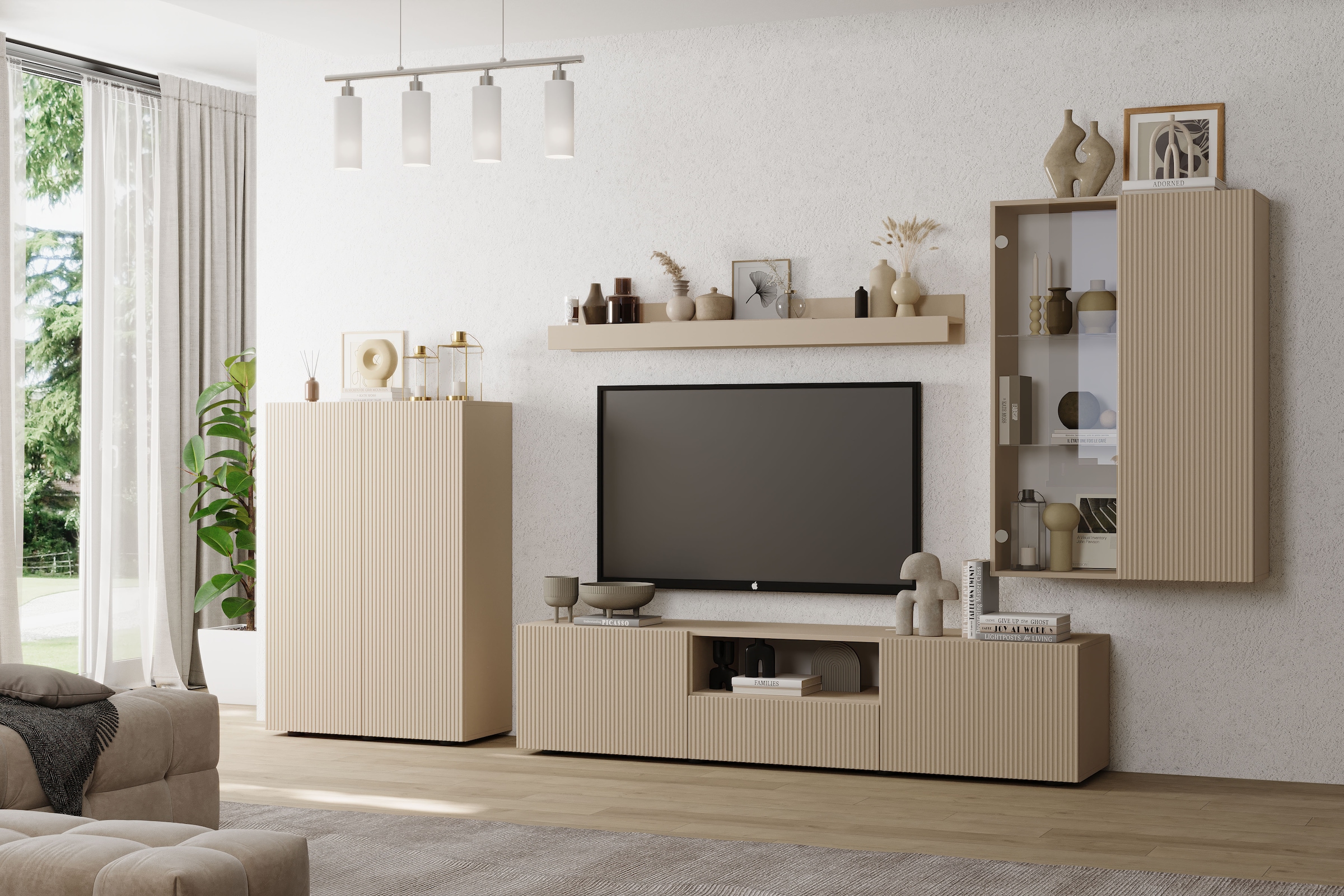 INOSIGN Wohnwand »Rio, 4tlg. Breite 300 cm, modernes, elegantes Wohnzimmer-Set« 4 Stk. tlg.