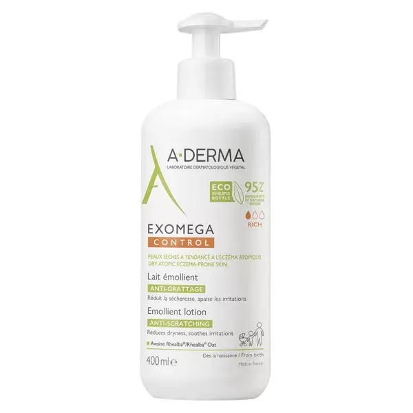 A-Derma Exomega Control Lait Émollient Anti-Grattage 400ml