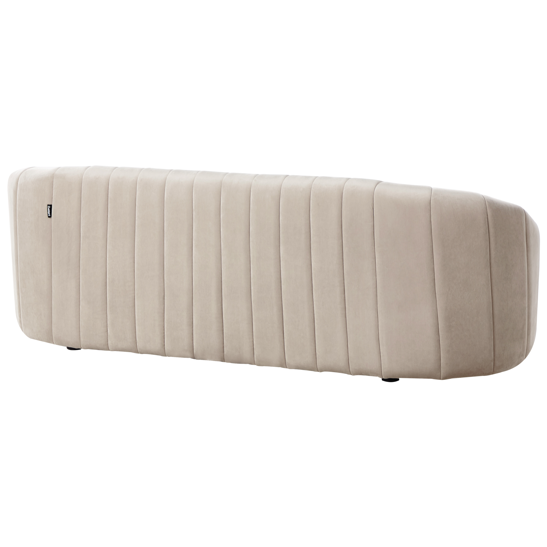 Beliani - MALUNG - Driezitsbank - Beige - Fluweel