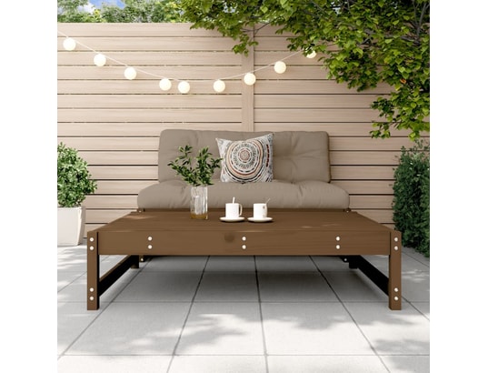 VIDAXL - Pouf Repose-pied de jardin 120x80 cm marron miel bois de pin mass...