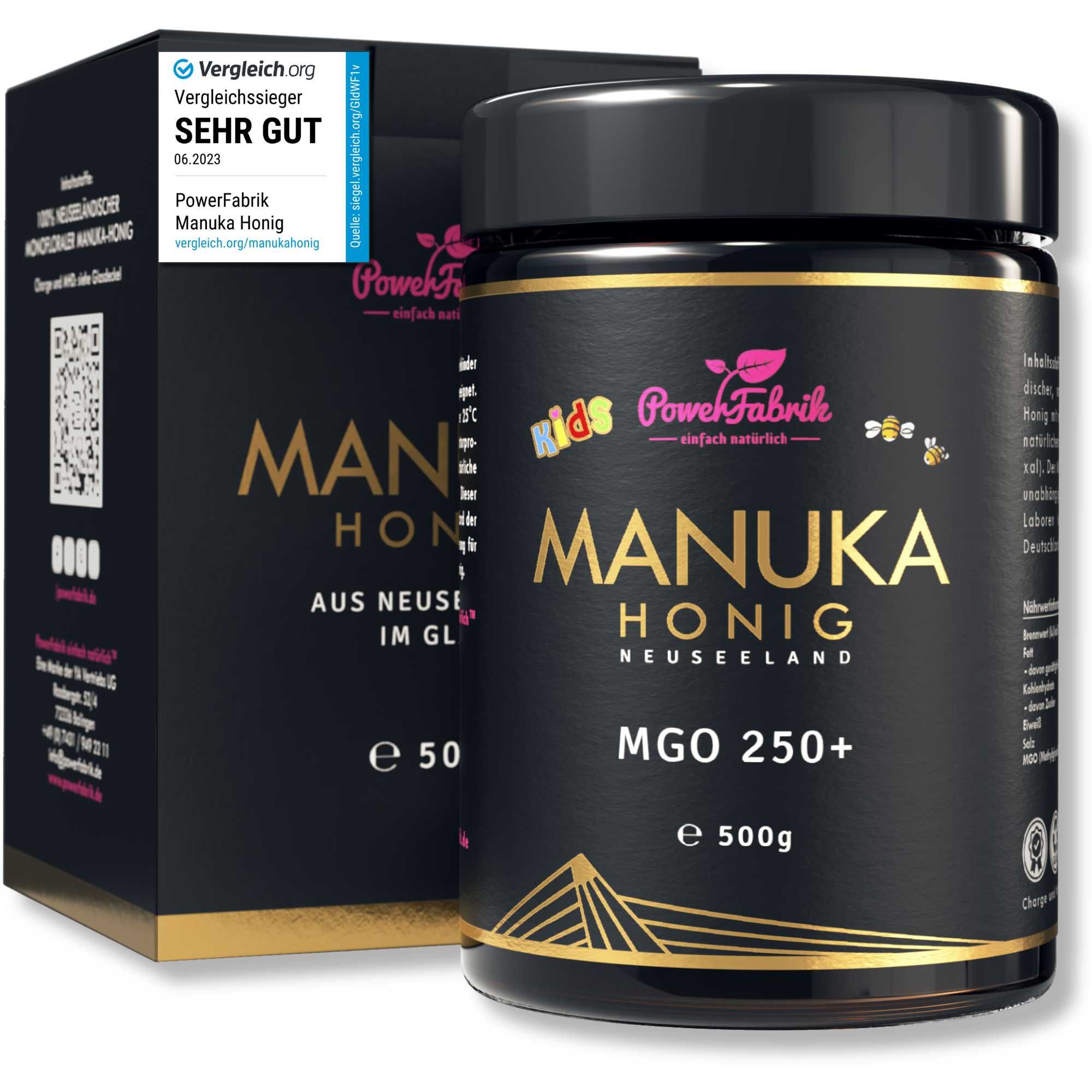 PowerFabrik Manuka Honig für Kinder, MGO 250+