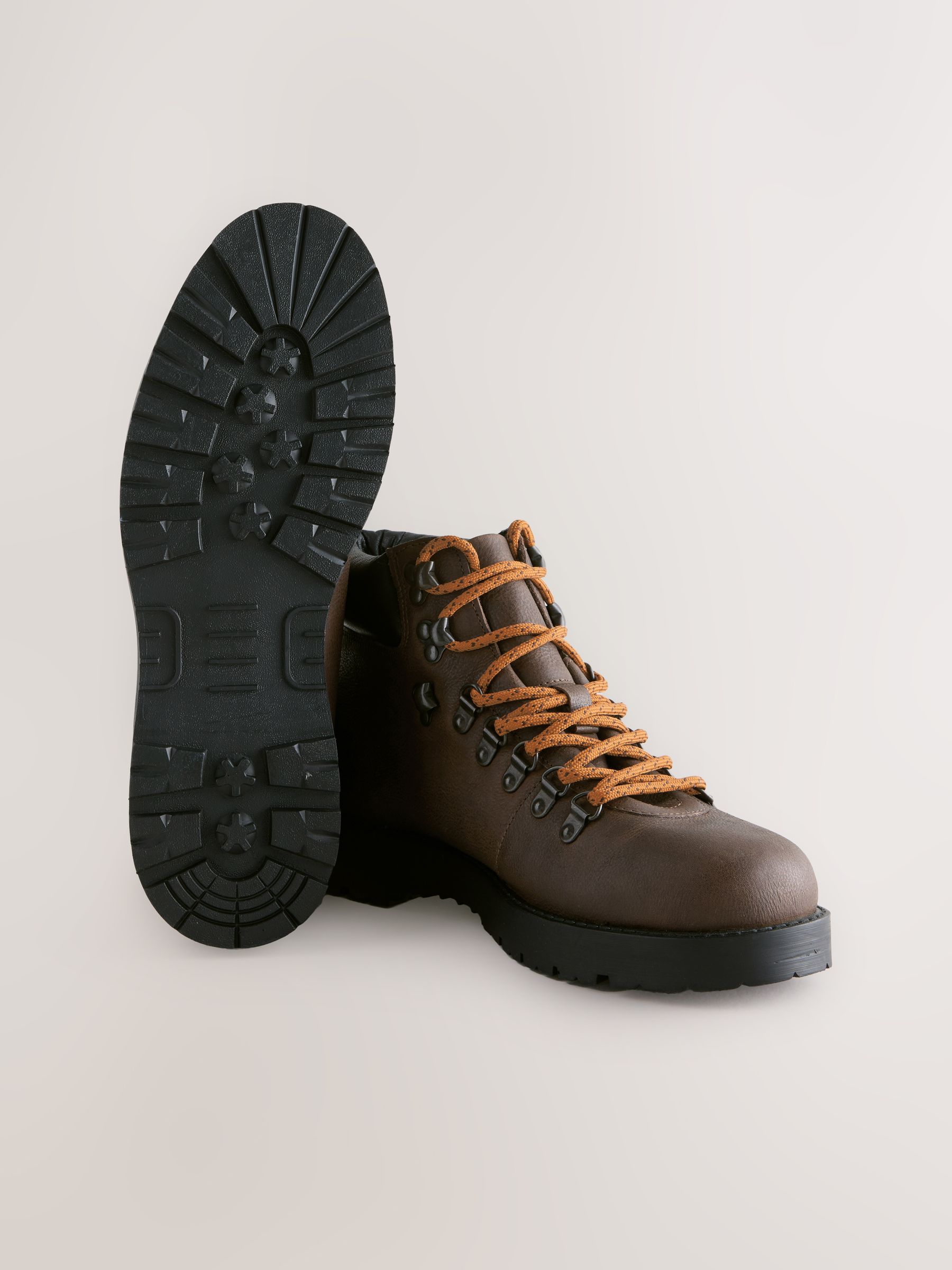 Bruin - Leren wandelschoenen