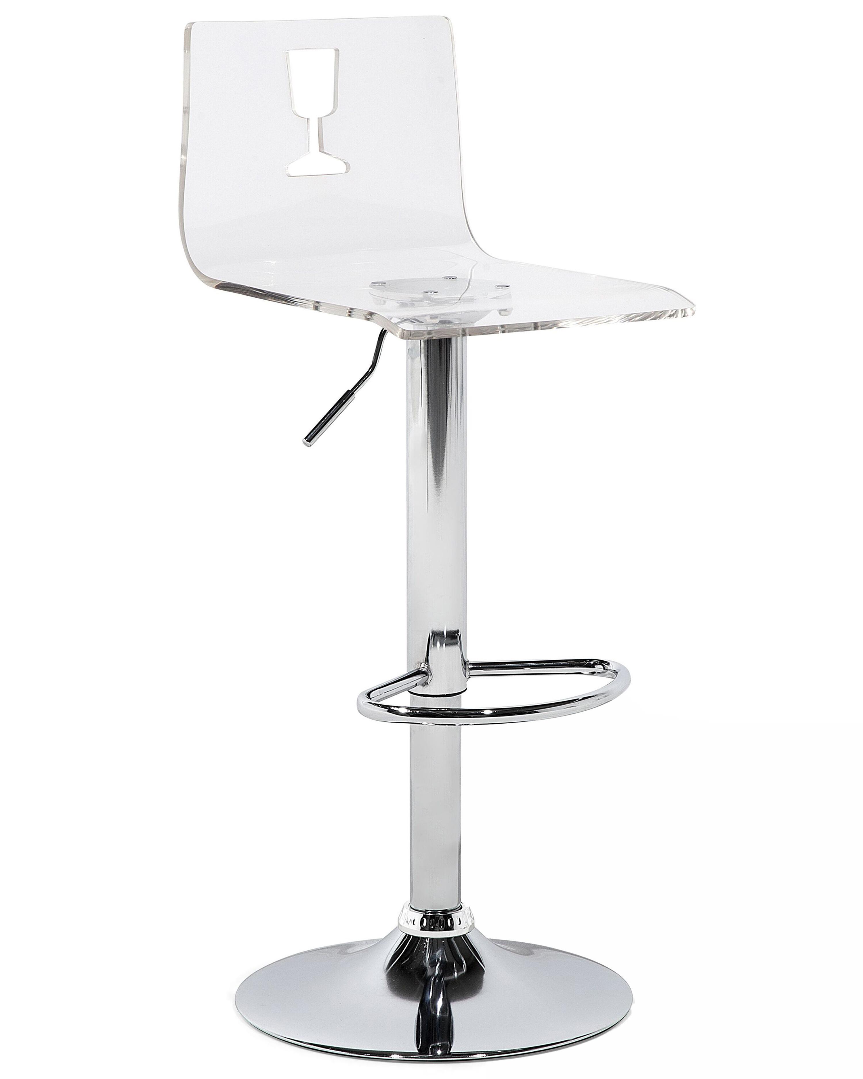 Set van 2 barstoelen BUSAN draaibaar Transparant