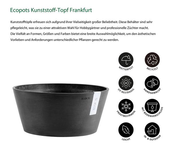 Ecopots Kunststoff-Topf Frankfurt, rund