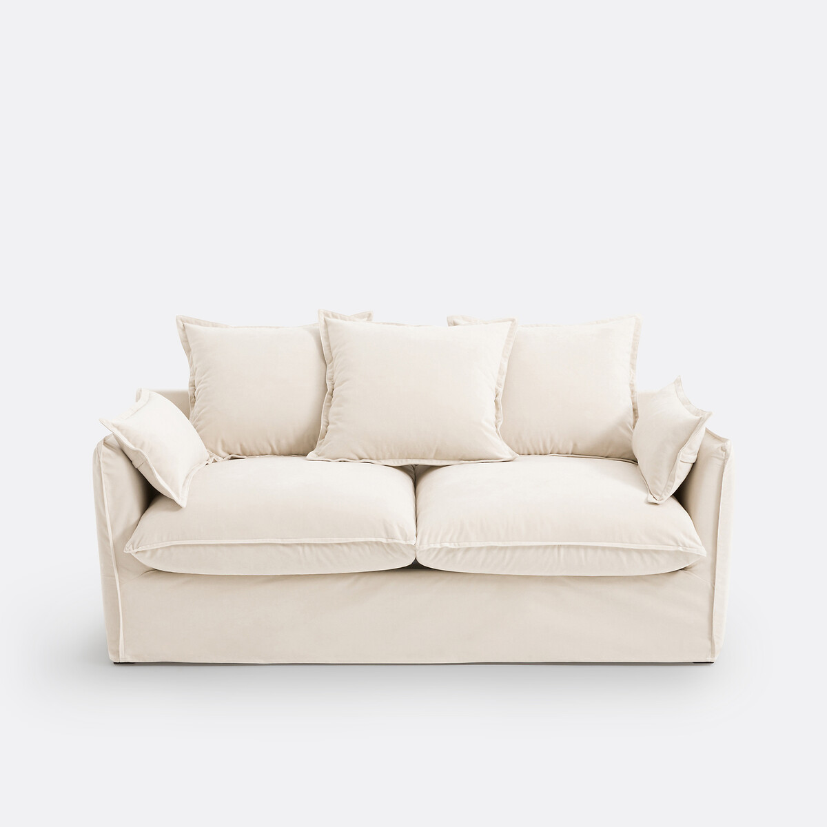 LA REDOUTE INTERIORS<br>Sofá-cama H14 cm, veludo, Odna
