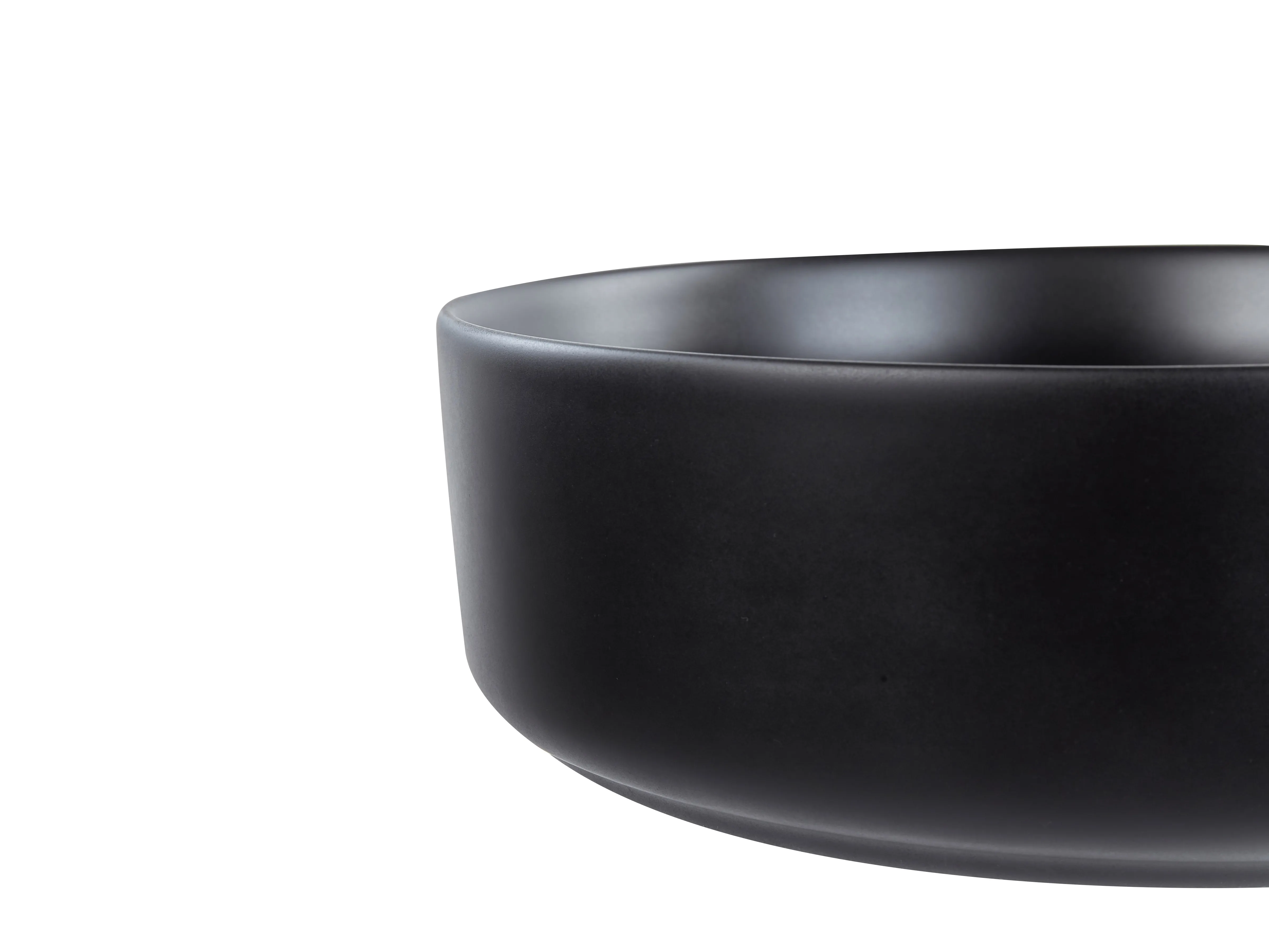 Wastafel voor aanrechtblad CALIG ⌀ 36 cm Keramiek Zwart