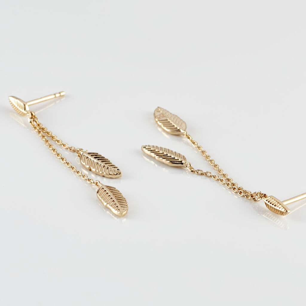 Boucles D'oreilles Pendantes Plaqué Or Jaune Libby