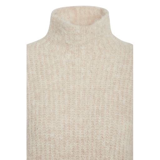 Bruuns Bazaar Syringa Rika Striktrøje, Beige Melange, XL