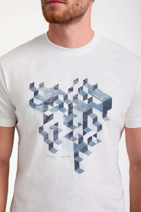 Gabbiano ecru heren t-shirt
