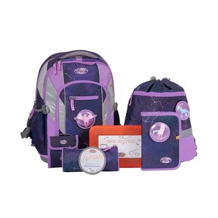 School-Mood Schulrucksackset Loop Air Stella, 7-teilig