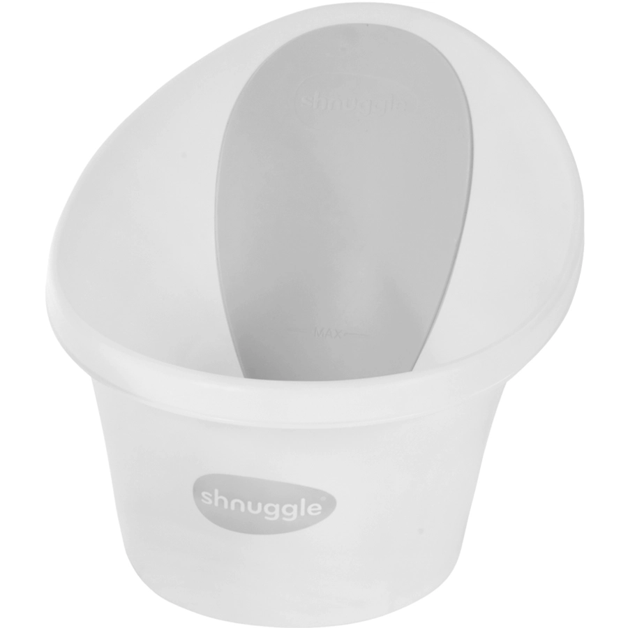 shnuggle® Babybadewanne in weiß  hellgrau
