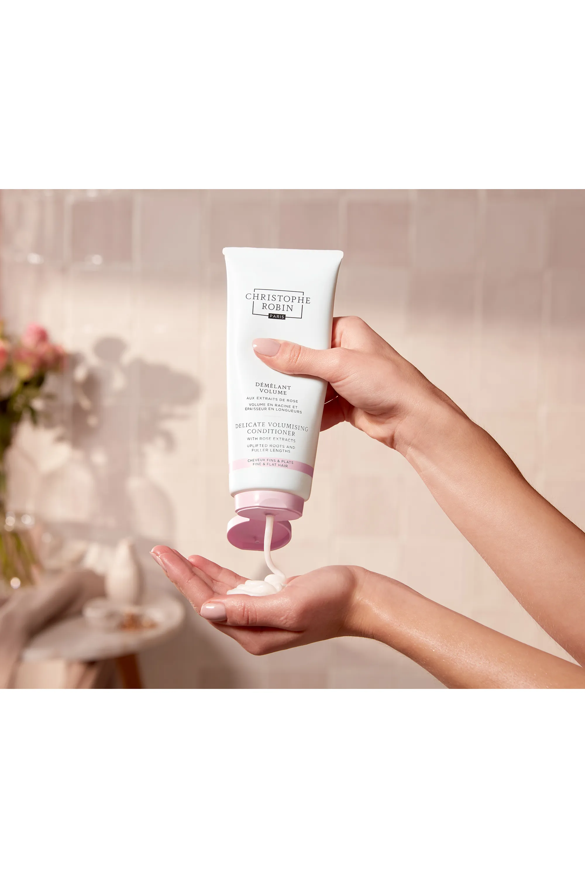 Christophe Robin Démêlant volume aux extraits de rose-200 ml