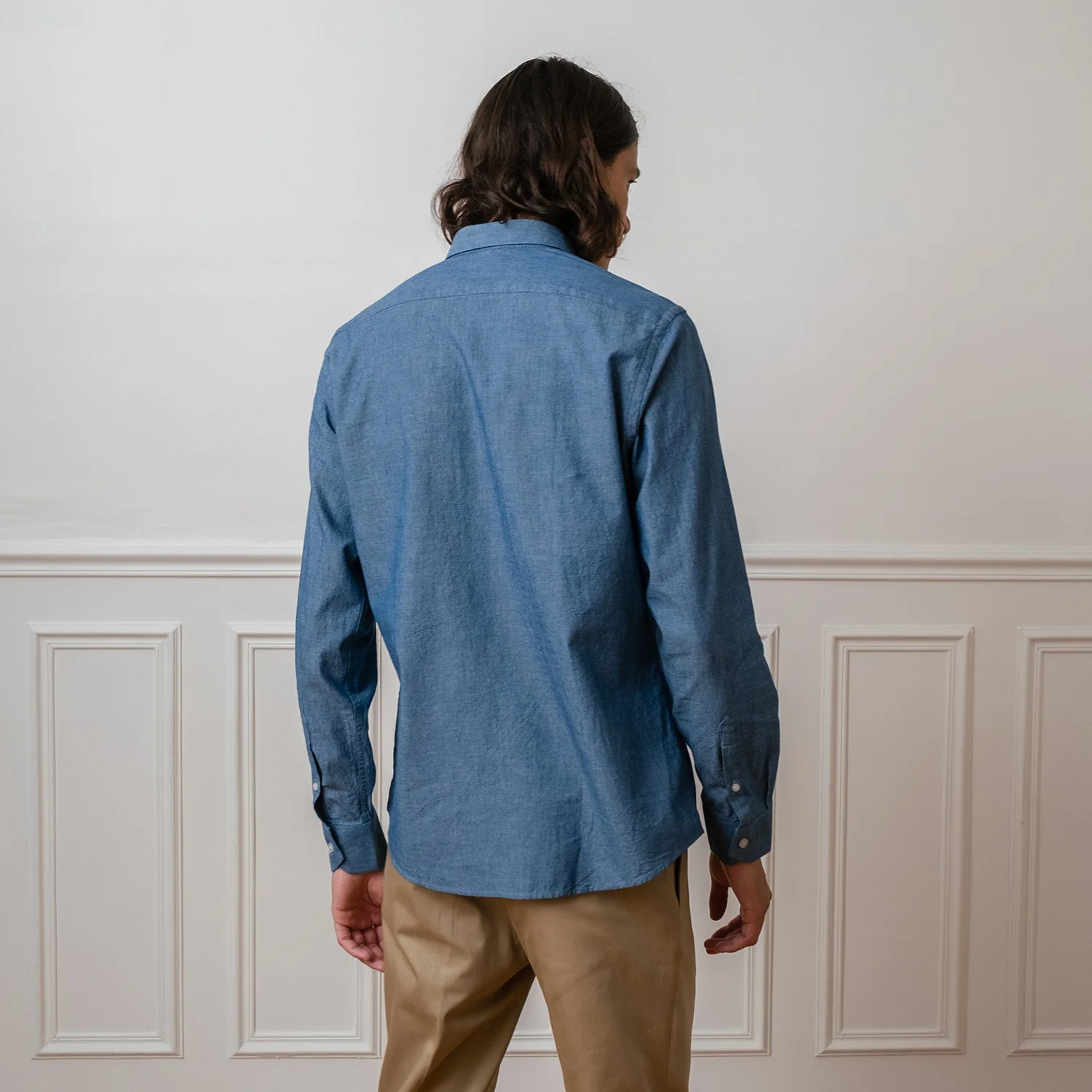 Dark blue chambray shirt