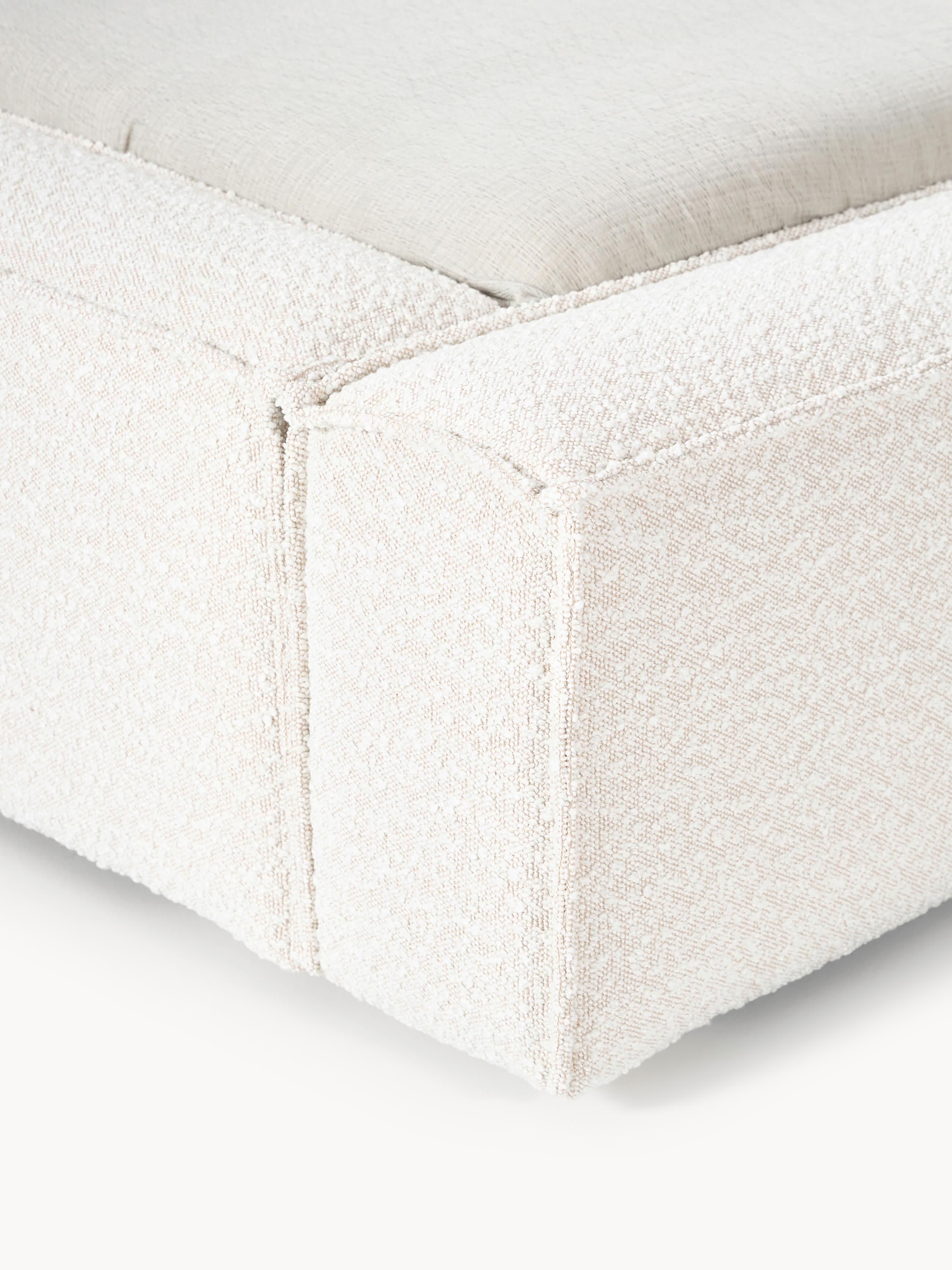 Bouclé gestoffeerd bed Lennon met opbergruimte