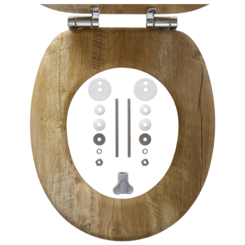 Tiger Toiletbril Hetta MDF Bruin met Softclose