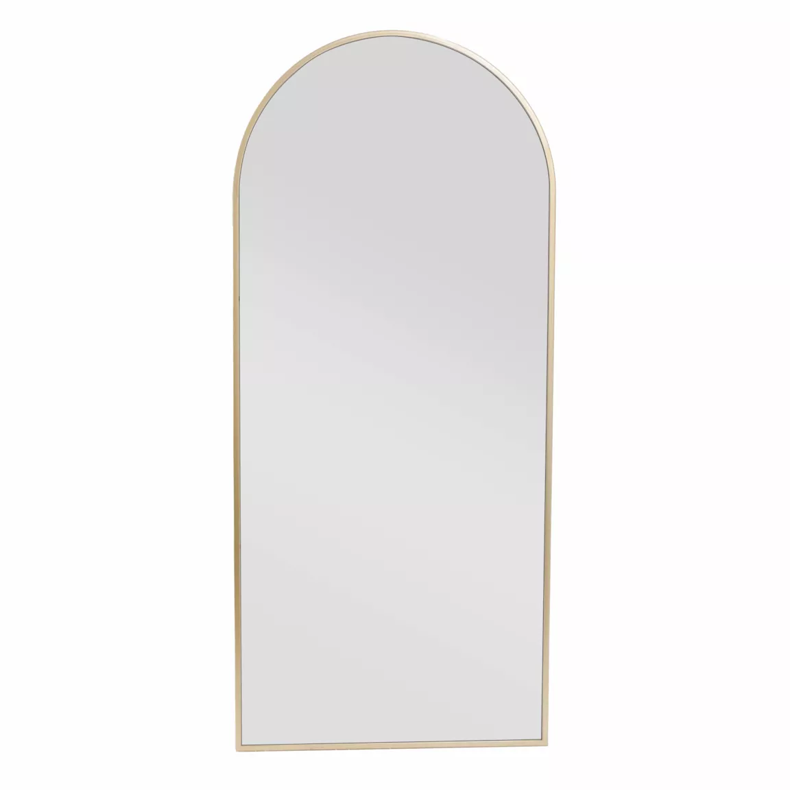 Grand Miroir mural en métal (H180 cm) Dallas Doré