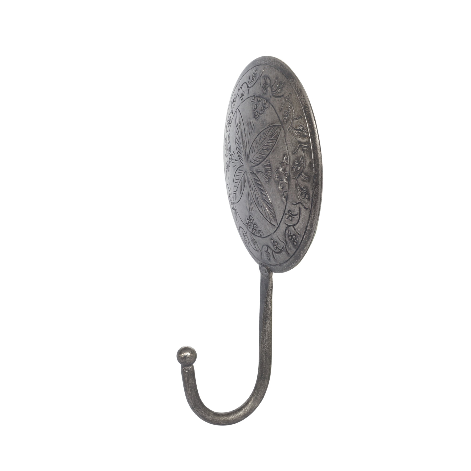 Wandhaken rund 'Modell C', silber, Ø 10 cm von fischer's lagerhaus