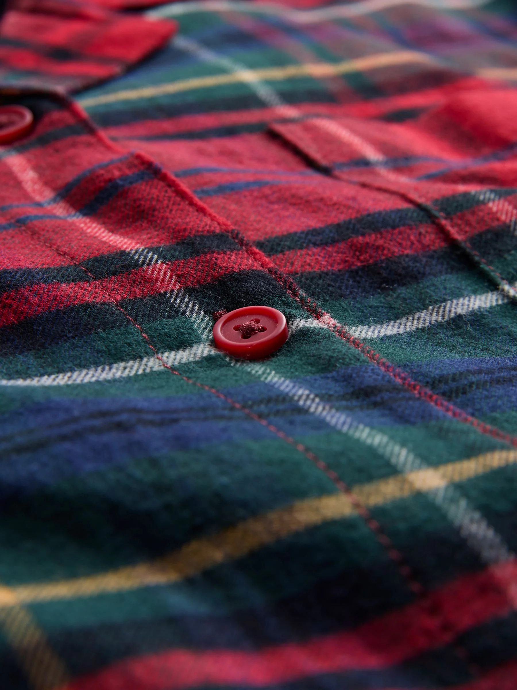 The Set 2 Pack Check Flannel Button Through Pyjamas
