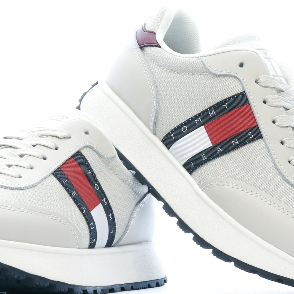 Tommy Hilfiger Baskets Grises Femme Tommy Jeans Retro Runner