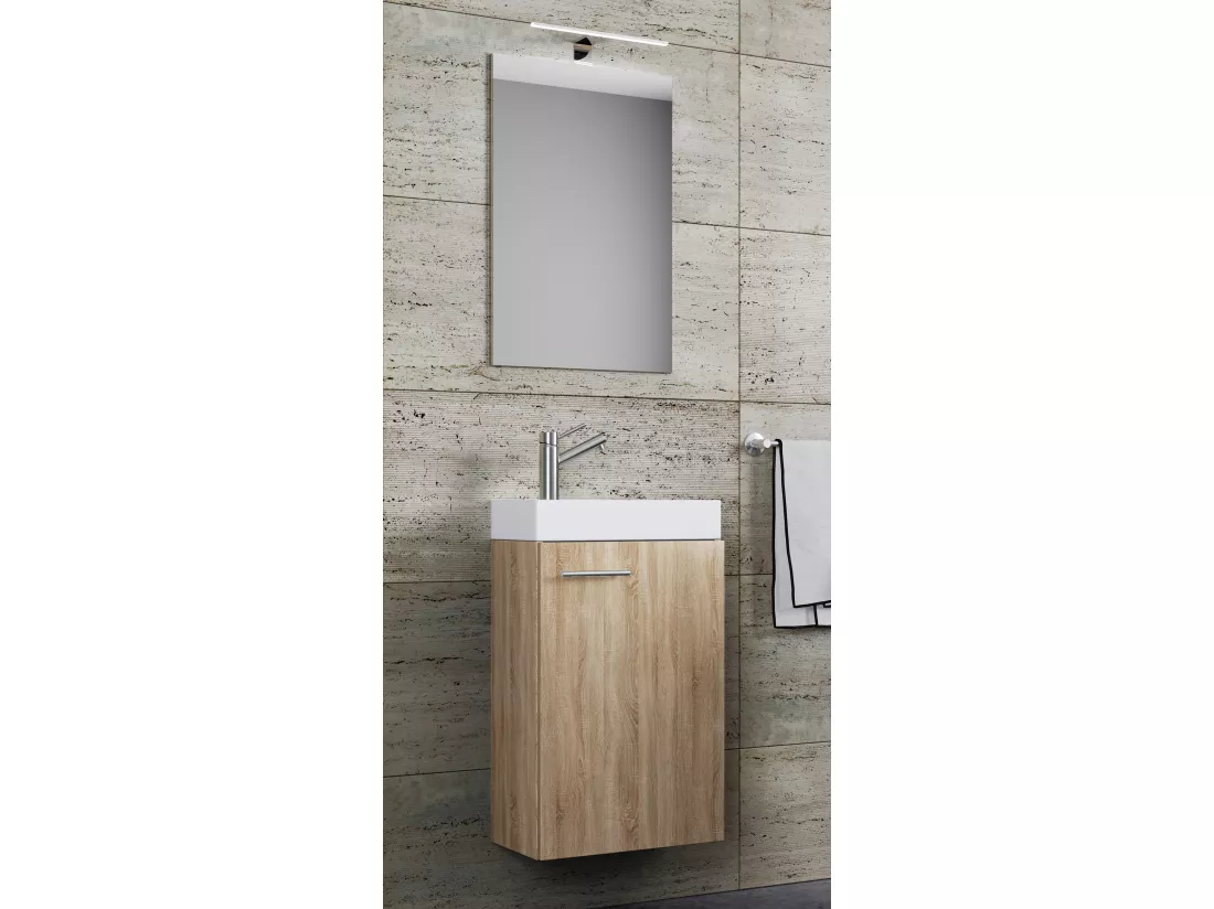 3pcs Plan de toilette Lavabo Slito Miroir