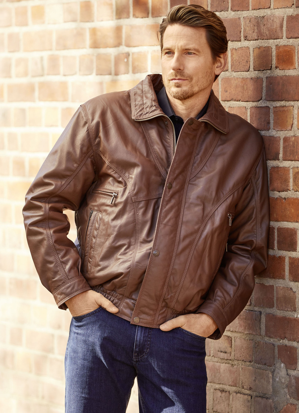 Lederblouson in 3 Farben