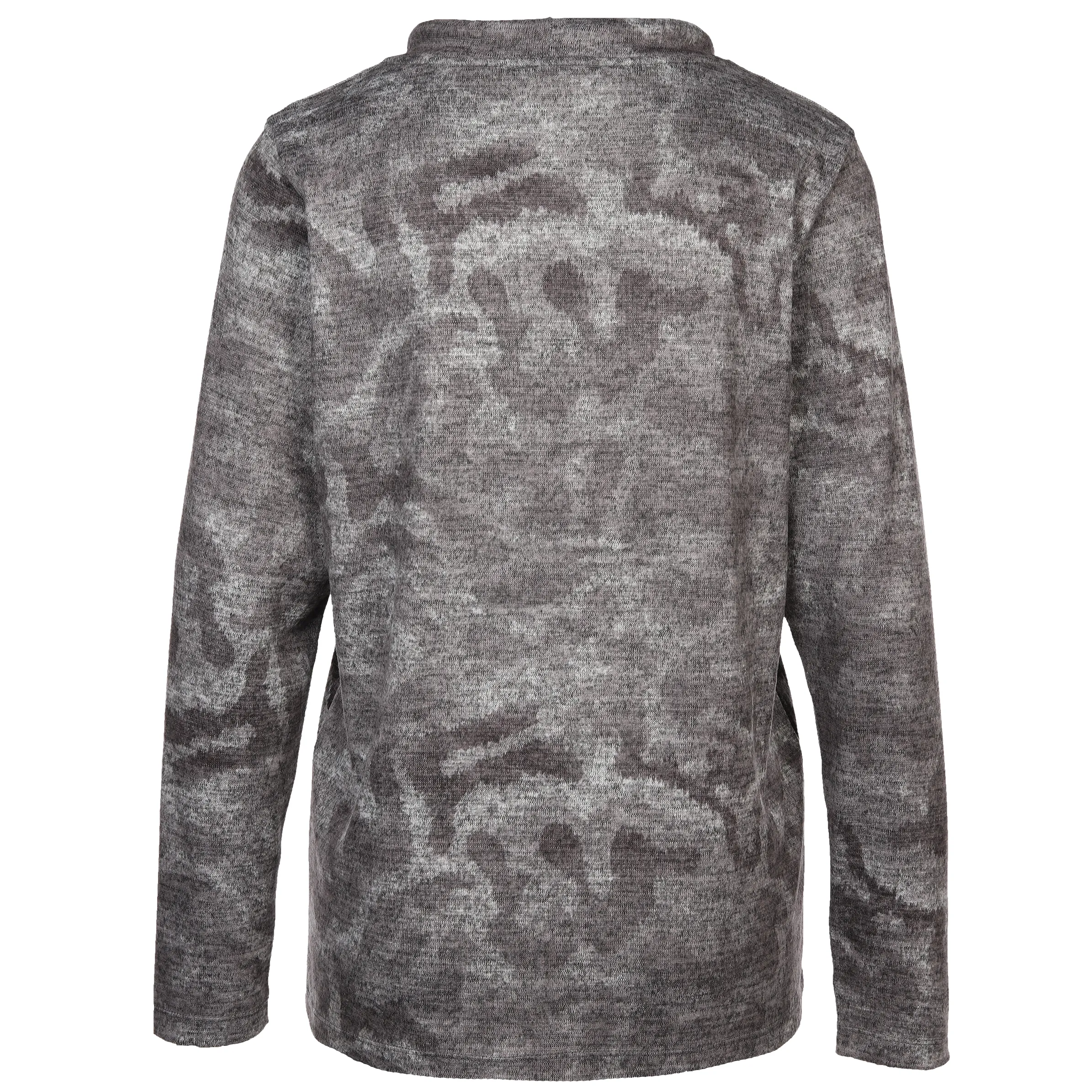 Damen Flauschshirt mit kleinem Stehkragen