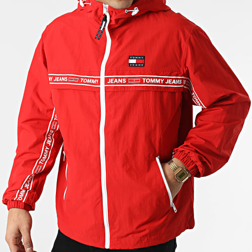 Veste Zippée Capuche Chicago Tape 3268 Rouge