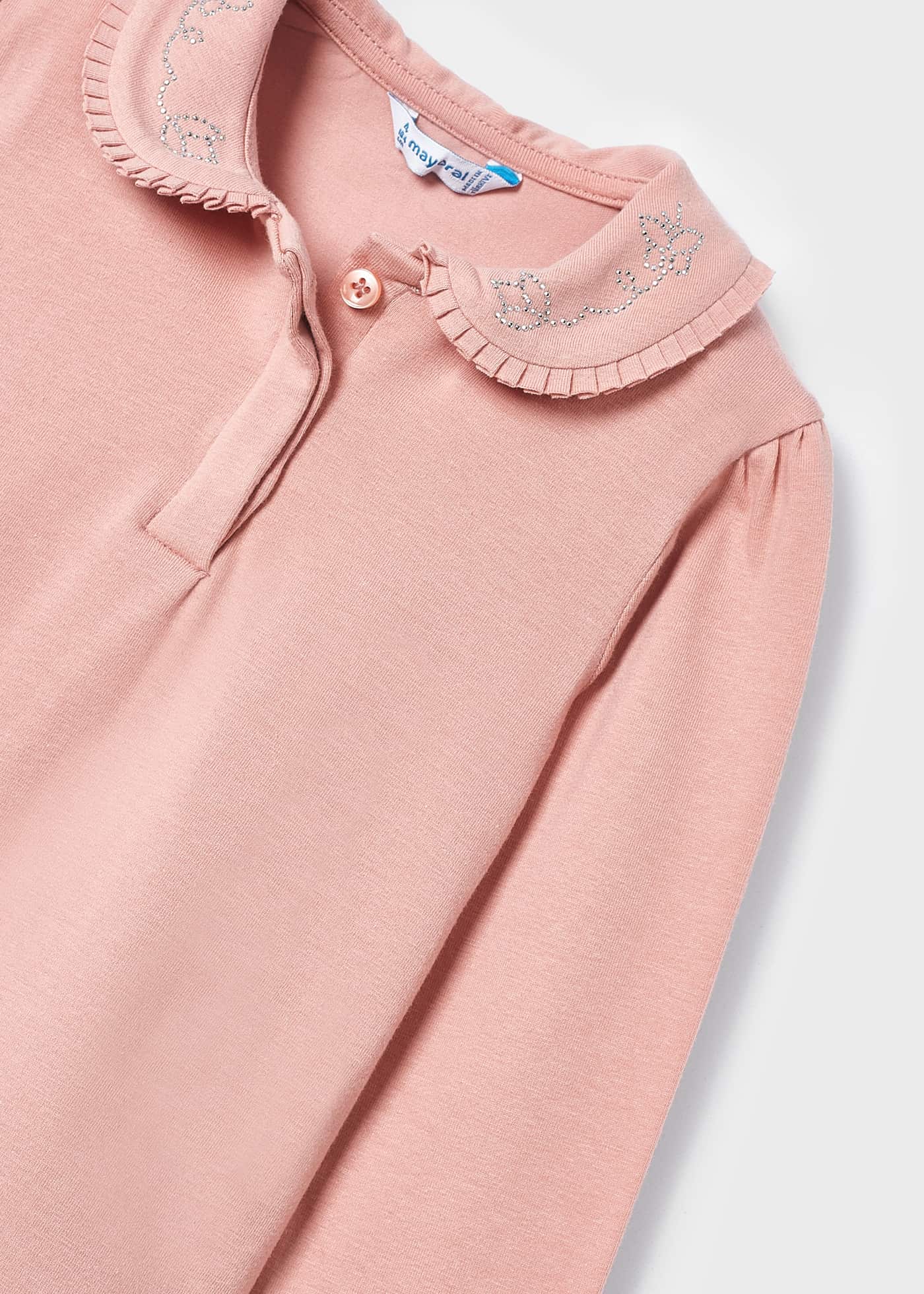 Camisa polo feminina Better Cotton com gola bordada