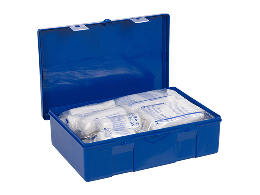 (41-tlg. Set) Auto KFZ Verbandskasten Erste Hilfe Set (nach DIN 13164) - Blau