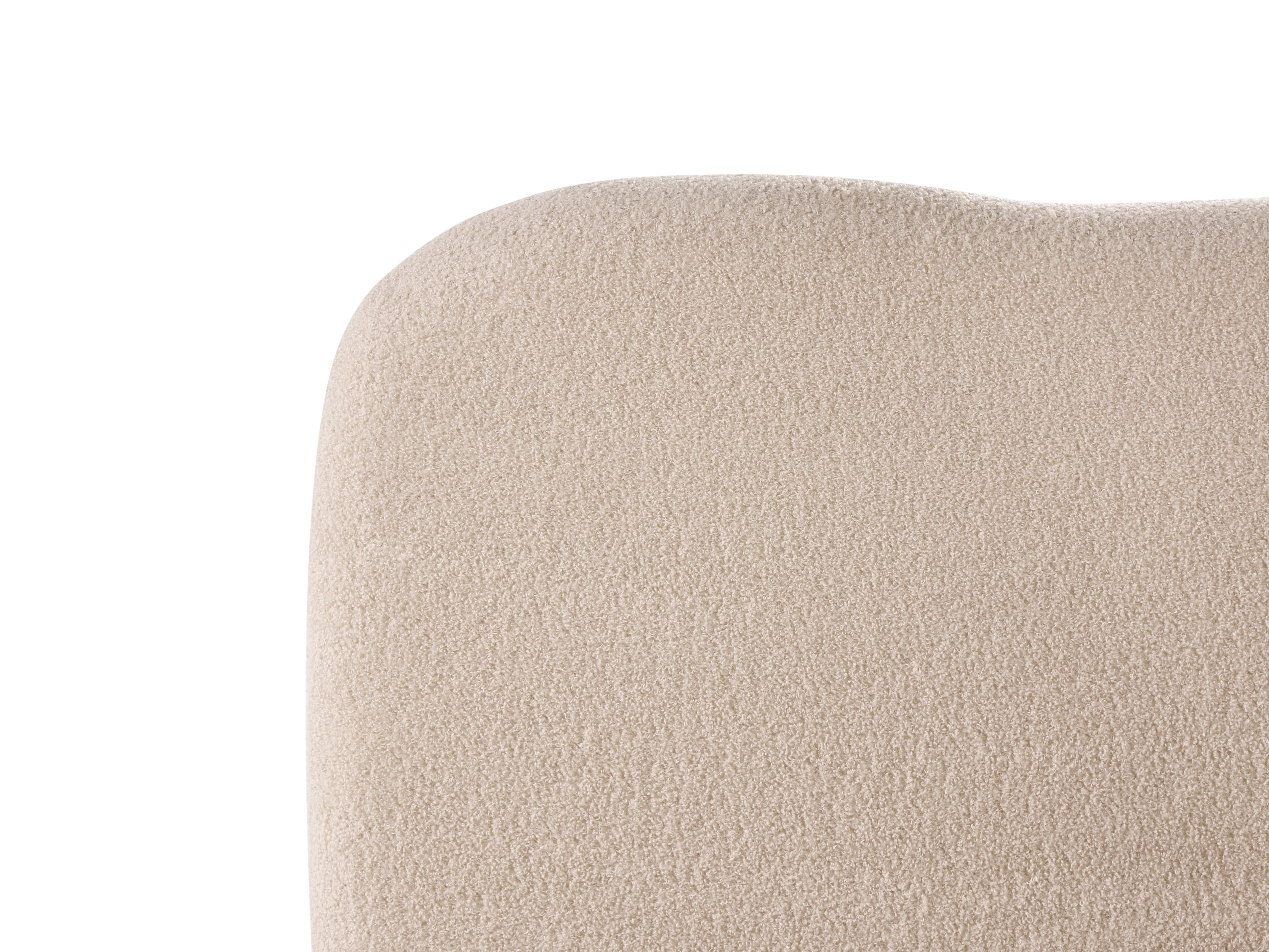 Bed met opbergruimte Bouclé BLAGNAC 90 x 200 cm Beige