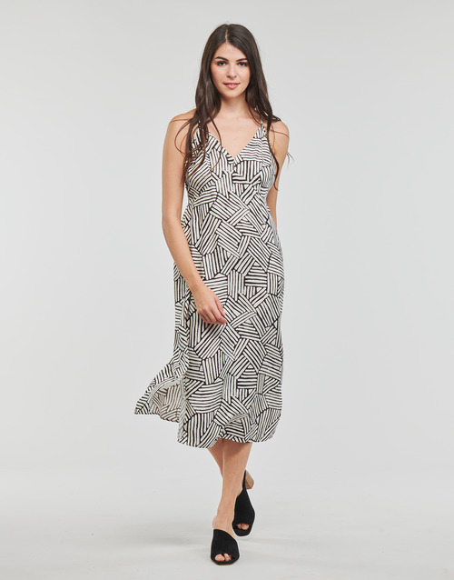Superdry - VINTAGE MIDI HALTER SLIP DRESS - Noir / Blanc