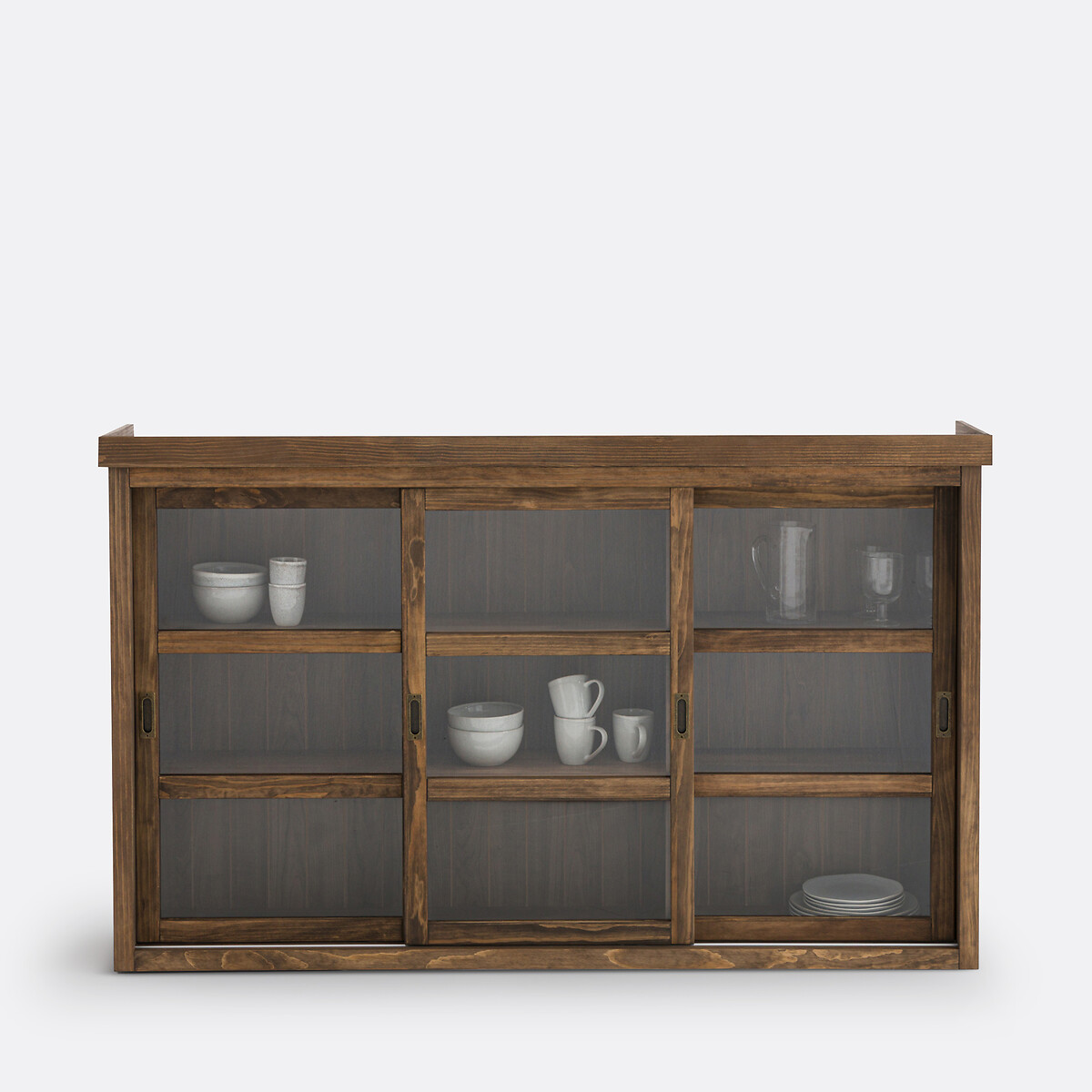 LA REDOUTE INTERIEURS<br>Cômoda com 3 portas de vidro, em MDF de pinho maciço Lunja
